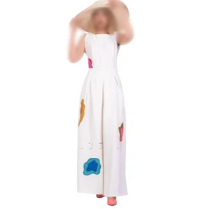 سرهمی زنانه گره استایل مدل گل یخ سفید