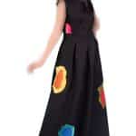 سرهمی زنانه گره استایل مدل گل یخ مشکی