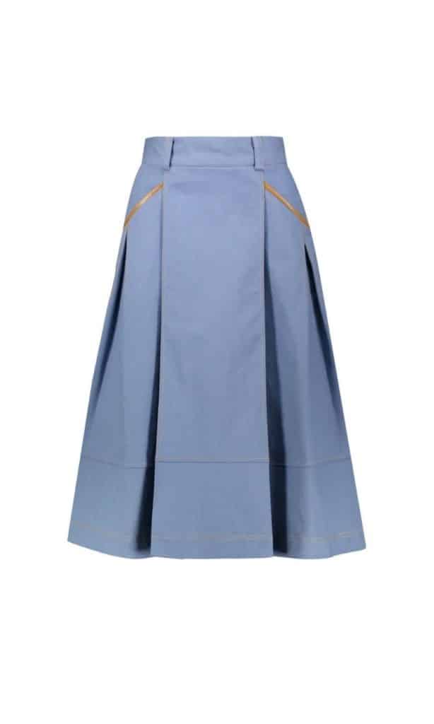 دامن  جین  زنانه گره استایل مدل آپاچی