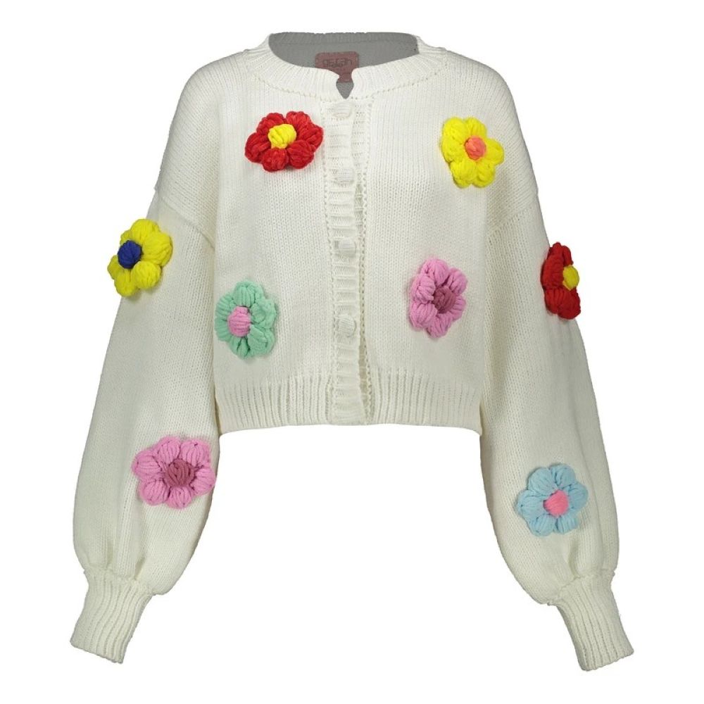 ژاکت زنانه گره استایل مدل همیشه بهار شیری