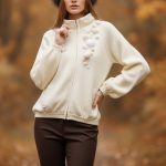 ژاکت زنانه گره استایل برف دونه