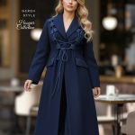 پالتو زنانه گره استایل مدل لاجورد