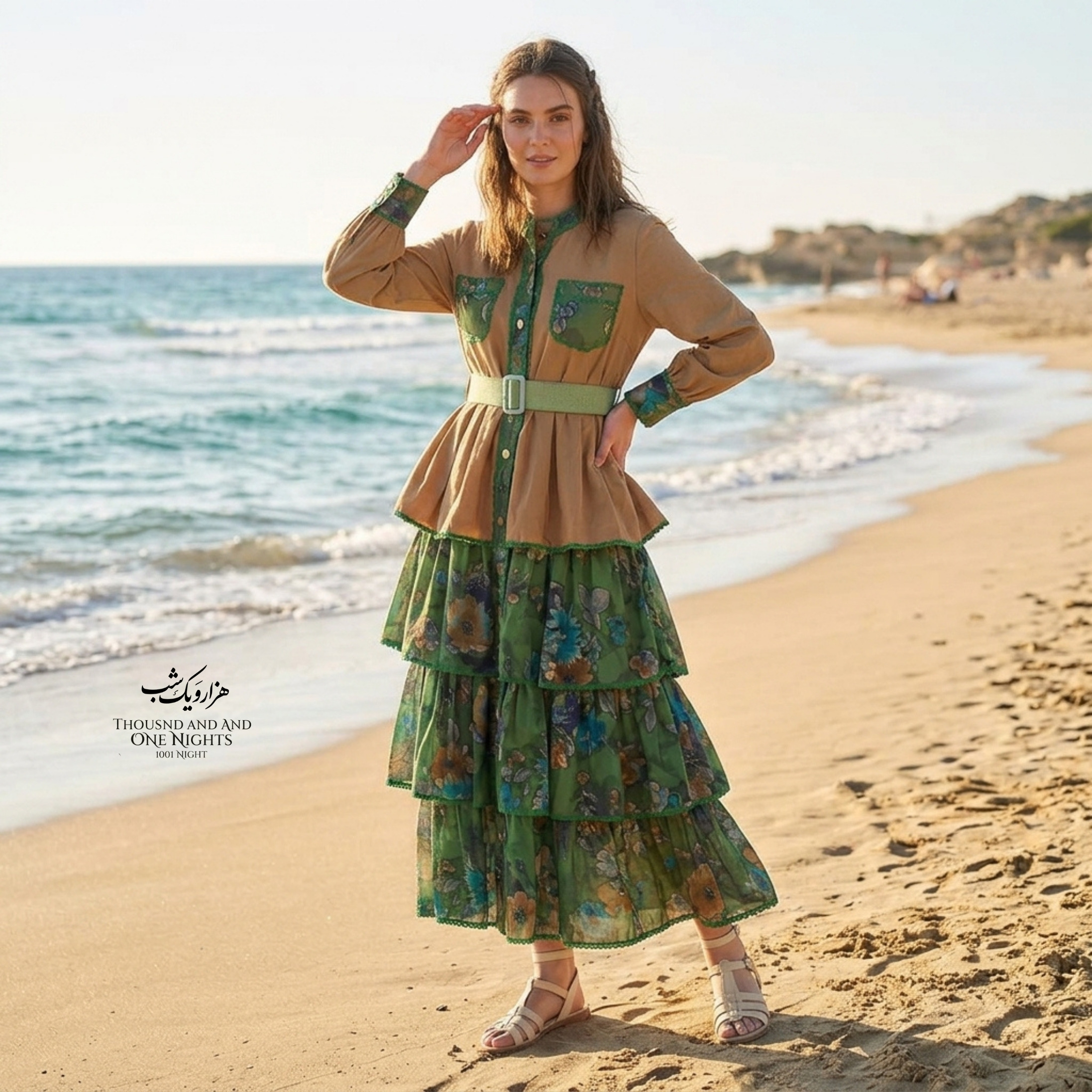 پیراهن زنانه گره استایل مدل گلستان